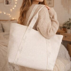 PINK Victoria's Secret Cream Bling Tote Bag